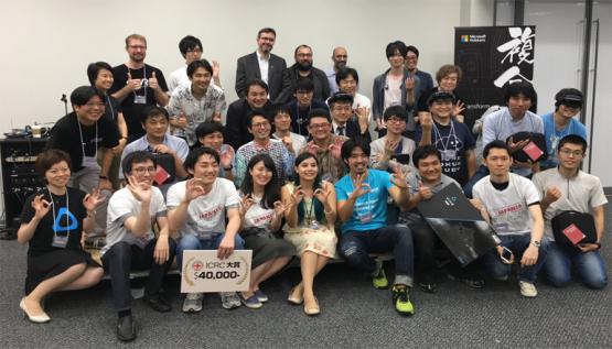 Participants of the Japan VR Hackathon sponsored by Perception Neuron motion capture. 